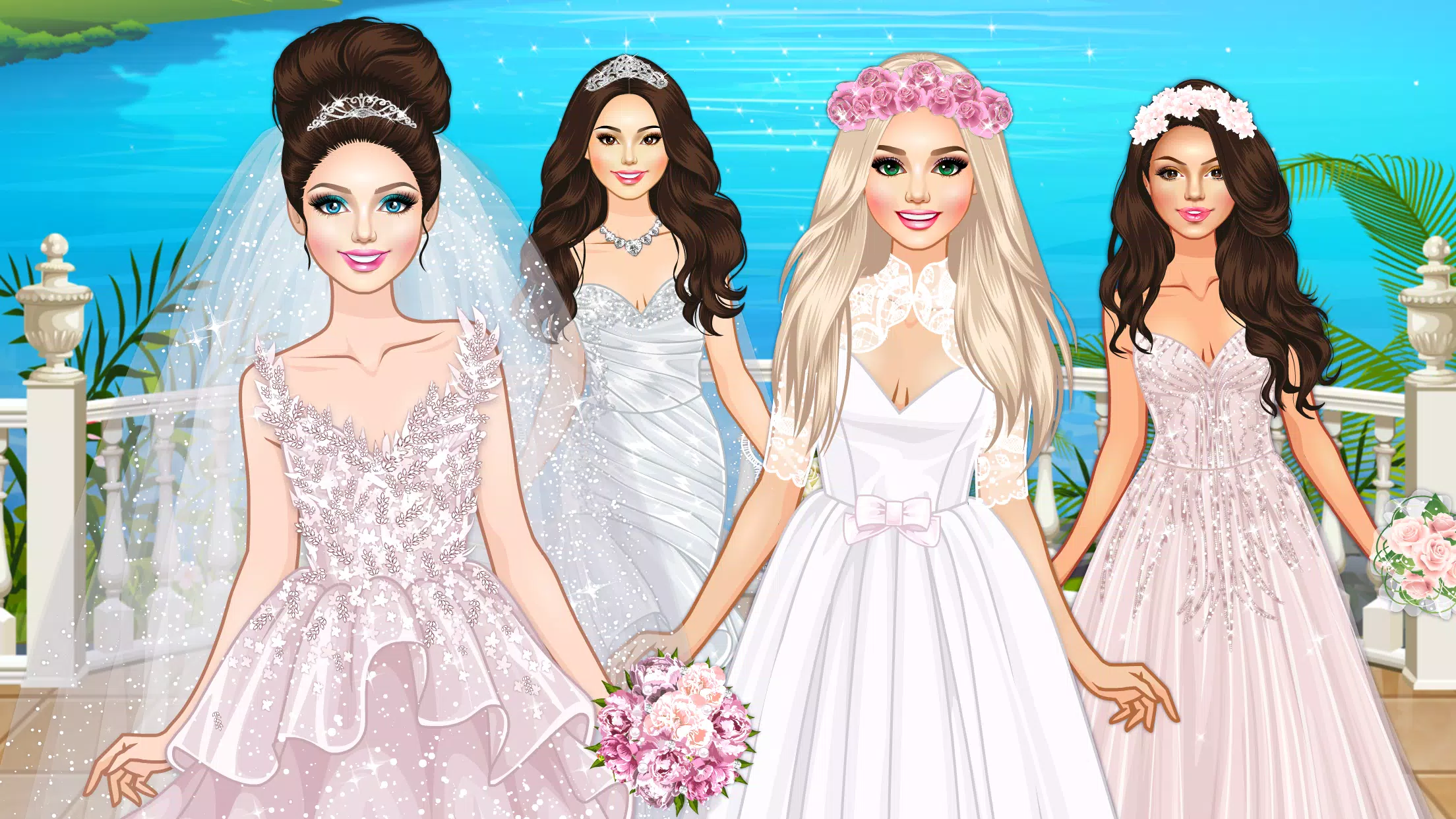 モデルウェディングきせかえ : 女の子のゲーム スクリーンショット 1