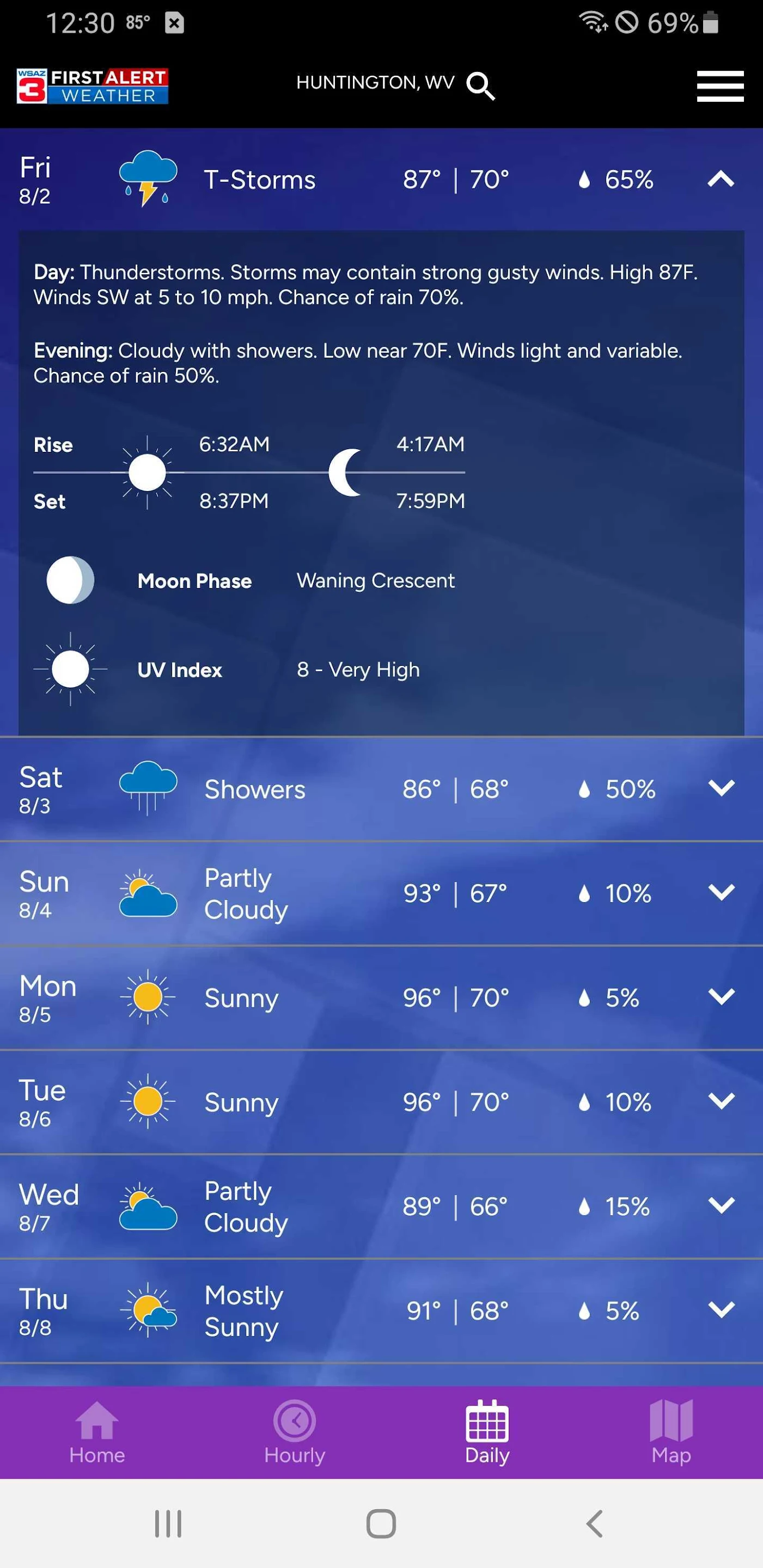 Schermata WSAZ First Alert Weather App 2