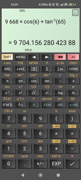 HiPER Scientific Calculator Captura de pantalla 4