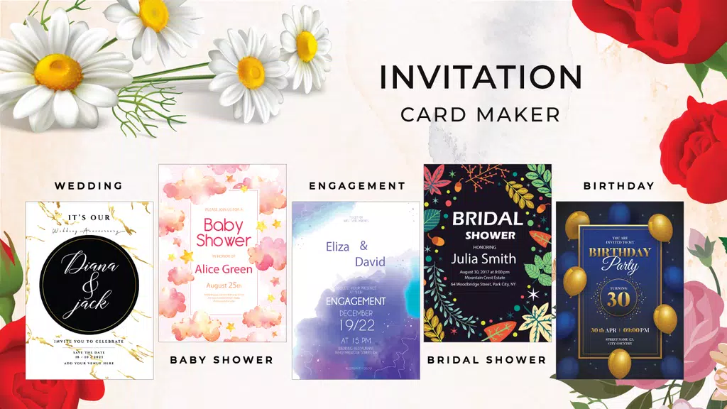 Invitation Card Maker & Ecards Screenshot 1