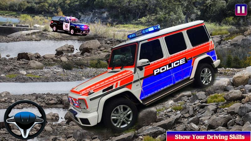 Offroad Police Car Chase Game ภาพหน้าจอ 1