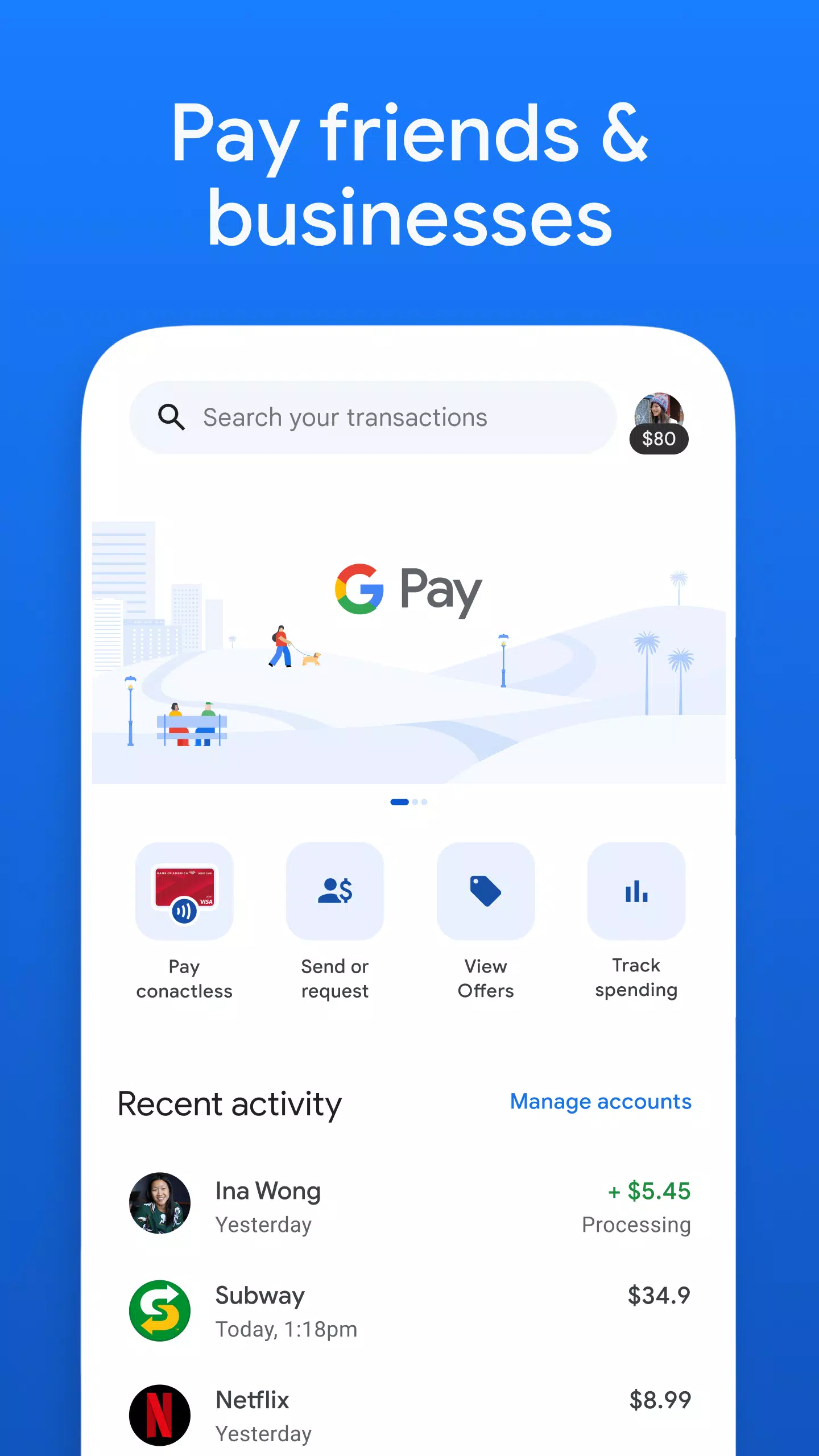Google Pay: Save and Pay應用截圖第1張
