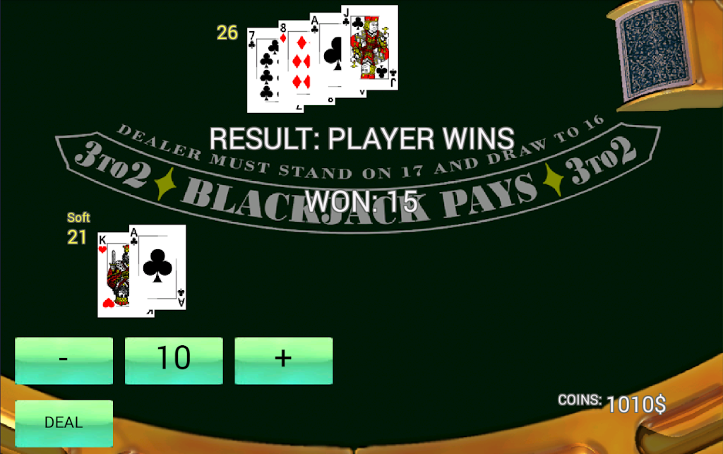 BlackJack Simulator Tangkapan skrin 3