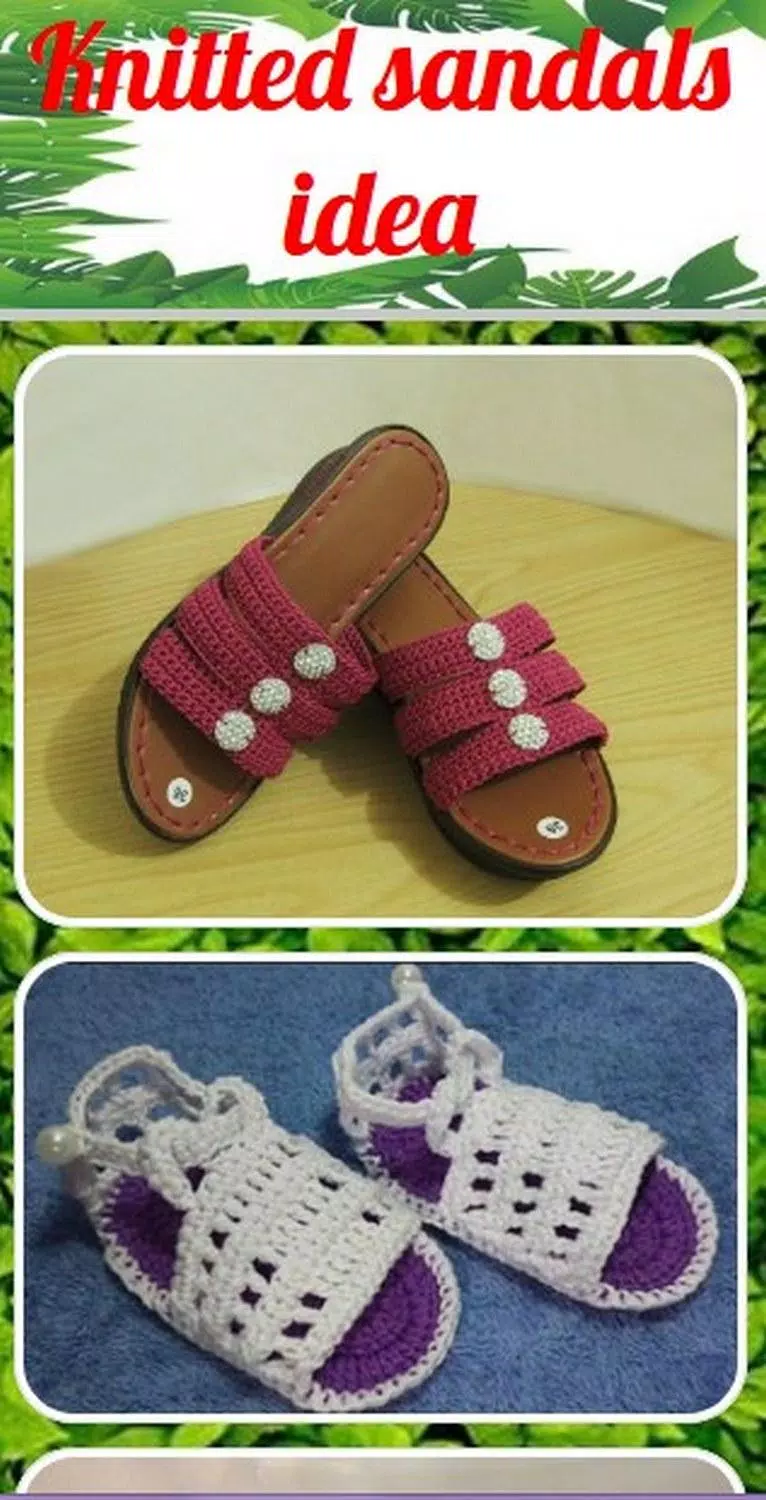 Knitted sandals idea 스크린샷 1