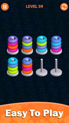 Stacolor: Hoop Stack Ring Game Captura de pantalla 4