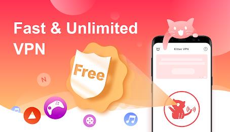 VPN Kitten: Free Unlimited VPN Proxy & Secure WiFi ภาพหน้าจอ 1