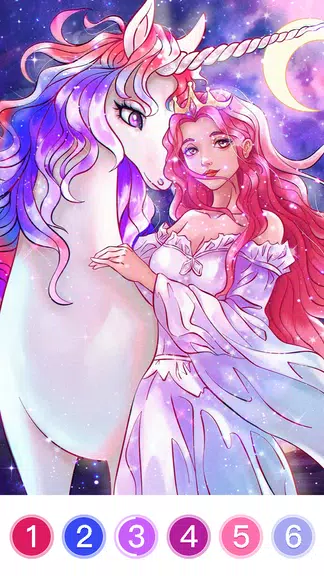 Fantasy Coloring Game, Paint by Number Offline应用截图第3张