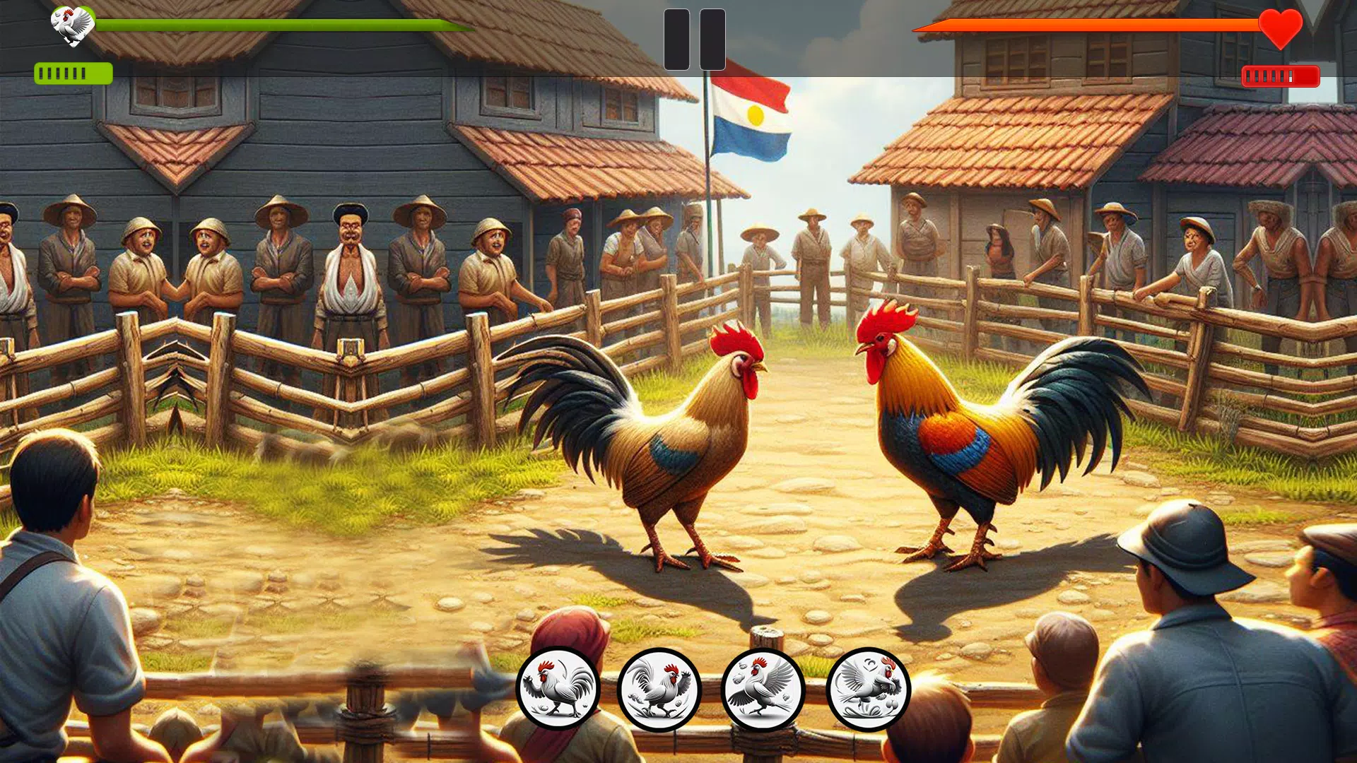 Farm Rooster Fighting Chicks 1 ภาพหน้าจอ 3