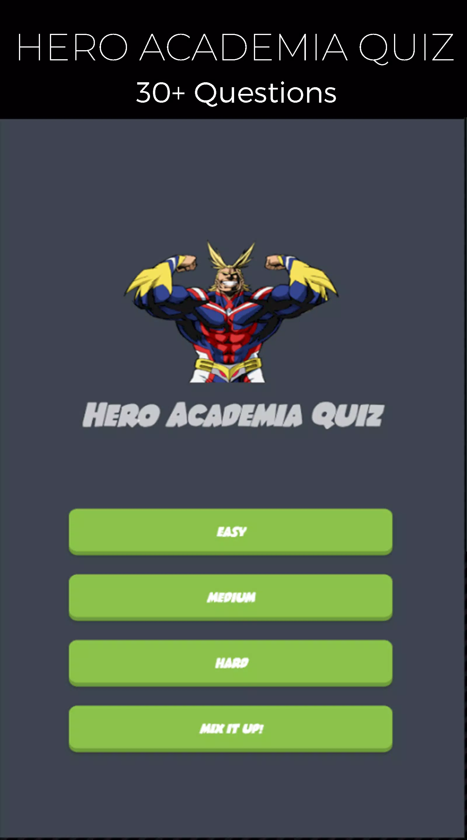 Quiz Game for Hero Academia Screenshot 1