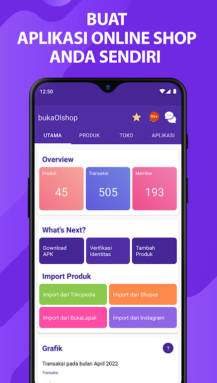 bukaOlshop - Buat App Toko Ảnh chụp màn hình 1