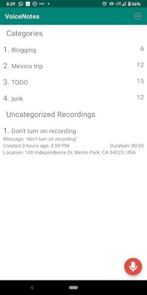 VoiceNotes Capture d'écran 4