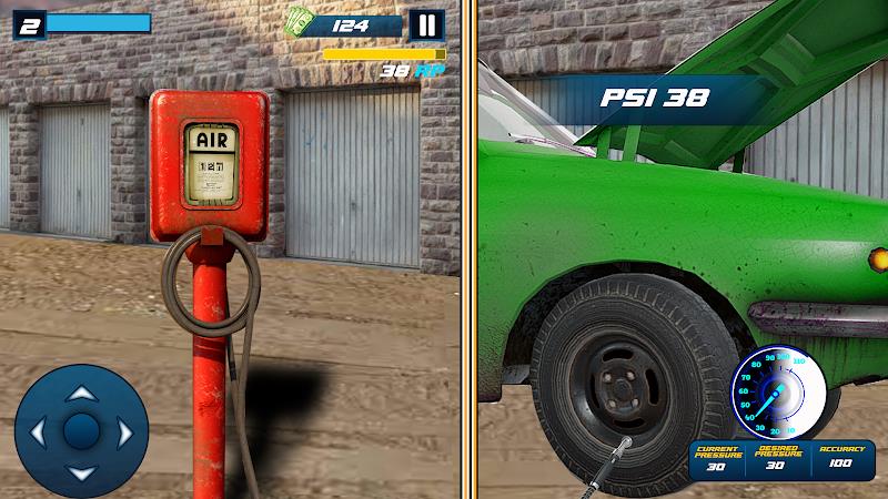 Tire Shop Car Mechanic Game 3d Captura de tela 1