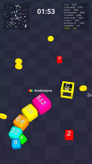 Cube Arena 2048: Merge Numbers Captura de tela 3