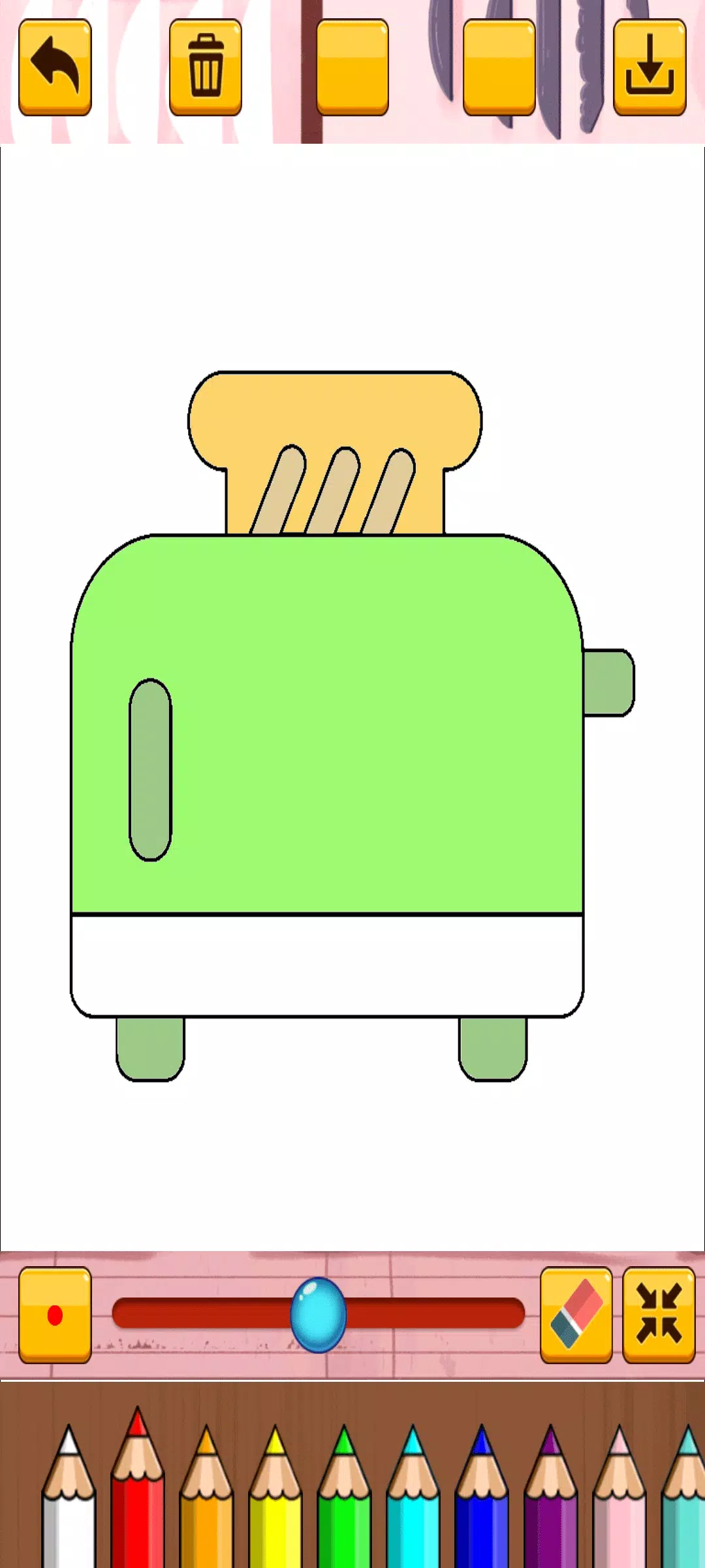 Coloring Kitchen Tools Captura de pantalla 4