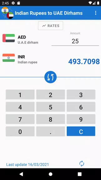 Indian Rupee to UAE Dirham Schermafbeelding 1