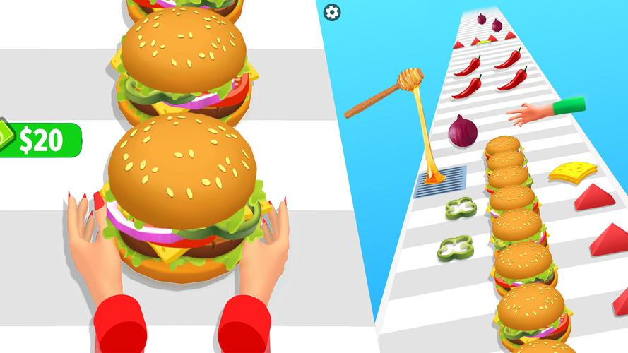 Burger Stack Run Game Capture d'écran 1