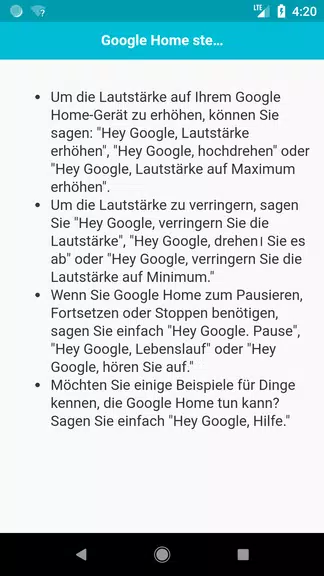 Befehle für Home Schermafbeelding 2