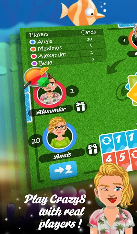 Multiplayer Crazy8 Game ဖန်သားပြင်ဓာတ်ပုံ 1