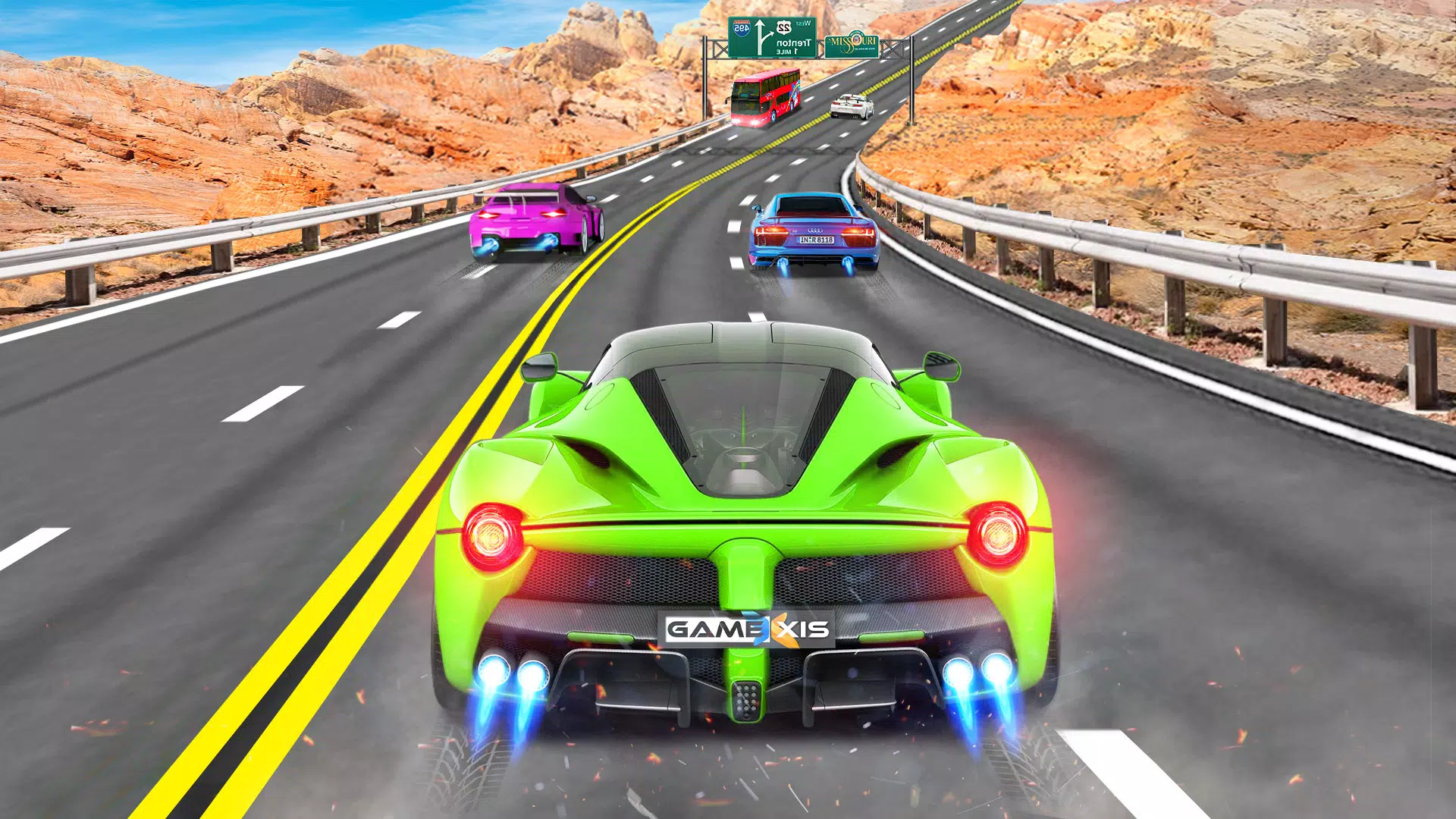 Real Highway Car Racing Game Ảnh chụp màn hình 1