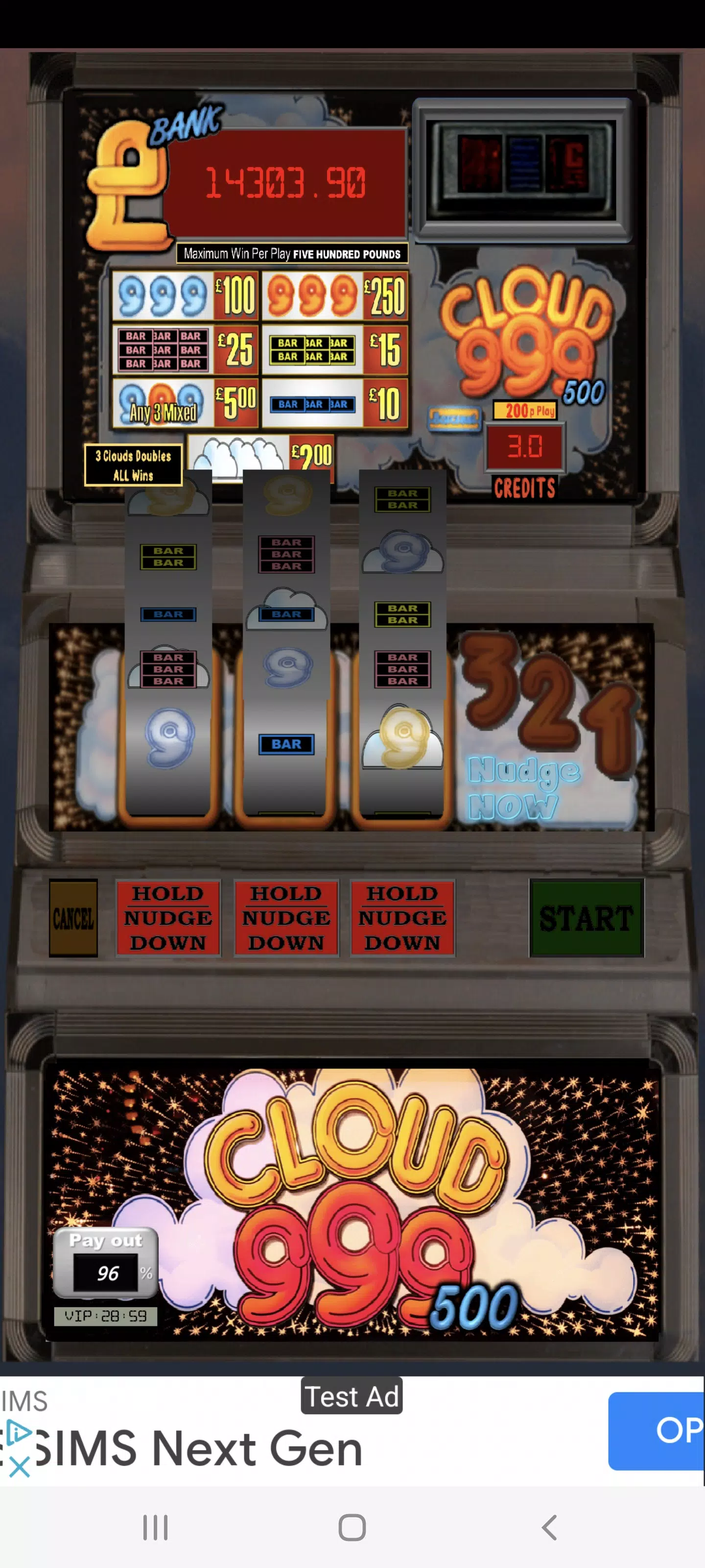 Cloud 999 UK Multi Stake Slot Screenshot 3