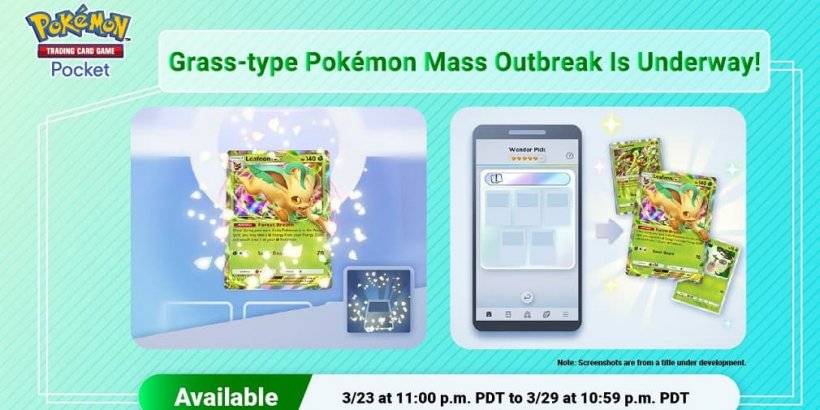 Nuevo brote de masa de tipo de hierba en Pokémon TCG Pocket ahora en vivo