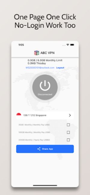 ABC VPN - Very Easy Good VPN Schermafbeelding 1