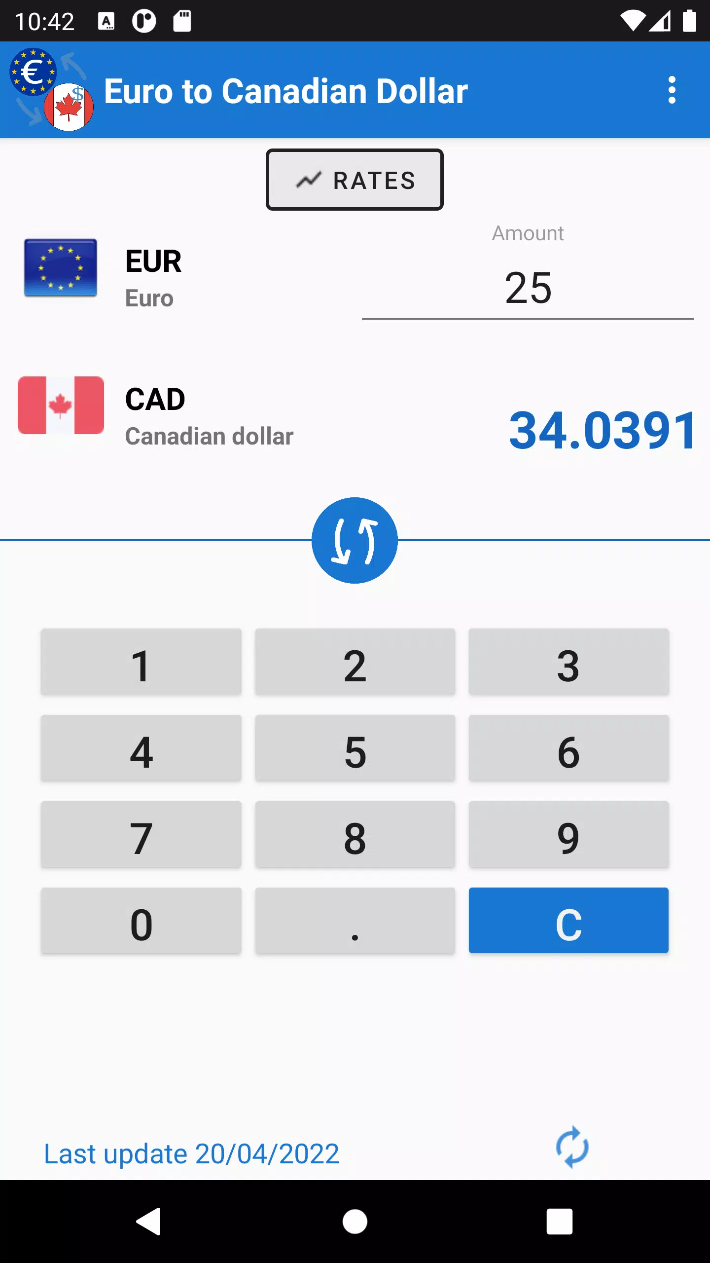 Euro to Canadian Dollar應用截圖第1張