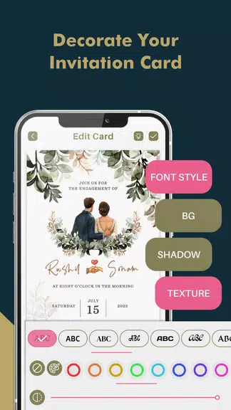 Engagement Card Maker & Design Tangkapan skrin 4