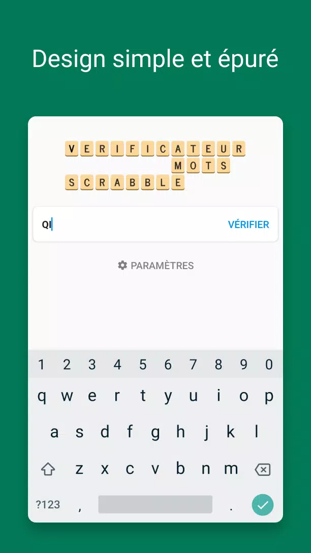 Verificateur Mots SCRABBLE Ekran Görüntüsü 1