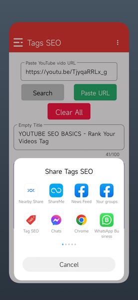 Tags SEO - Video Finder ภาพหน้าจอ 2