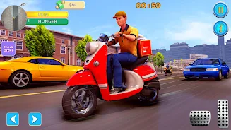 Food Delivery Boy Bike Game 3D 스크린샷 2