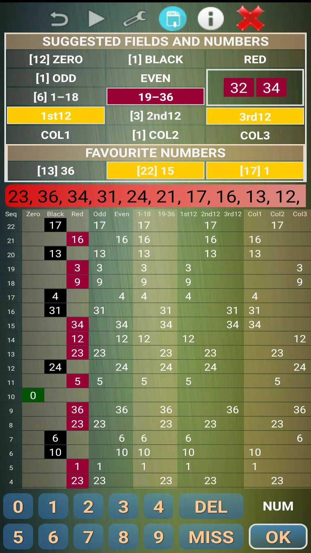 Roulette Bet Counter Predictor Captura de tela 3