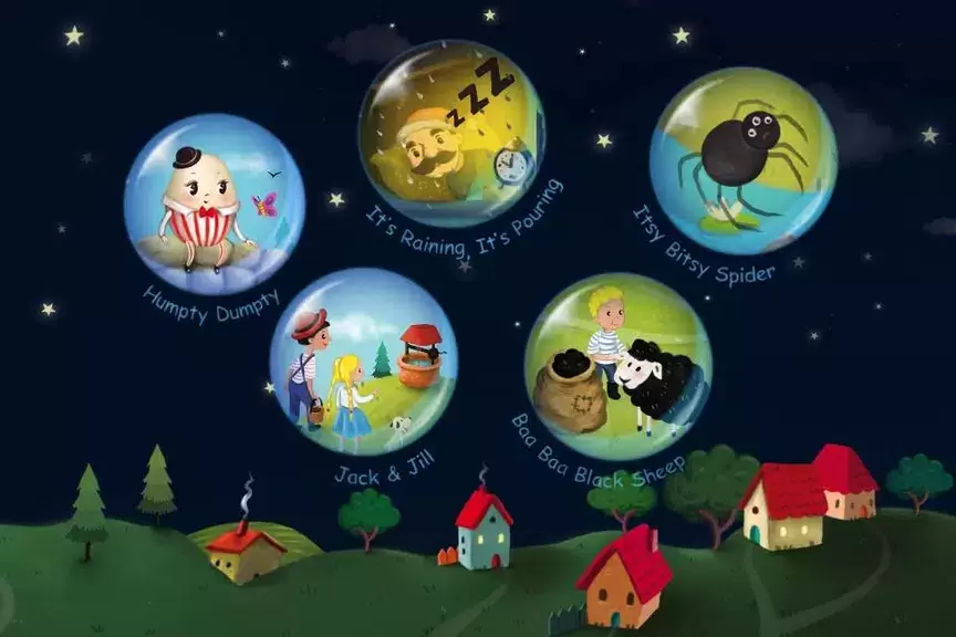 Cute Nursery Rhymes, Poems & Songs For Kids Free Ekran Görüntüsü 1