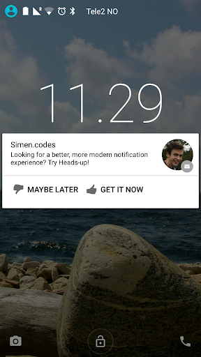 Heads-up Notifications Screenshot 1