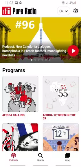 RFI Pure Radio - Podcasts Screenshot 1