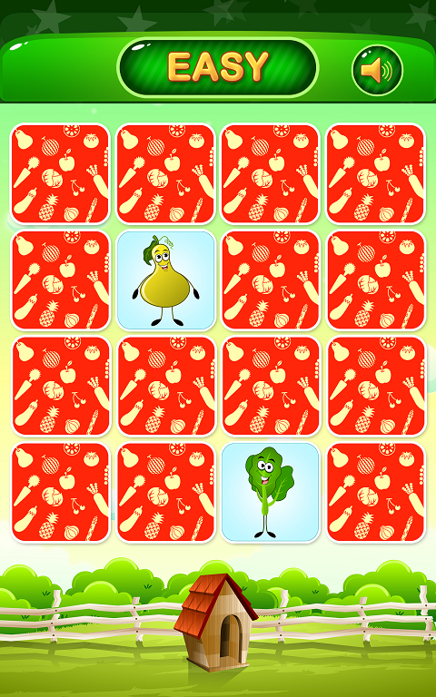 Vegetable Memory Match Game スクリーンショット 1