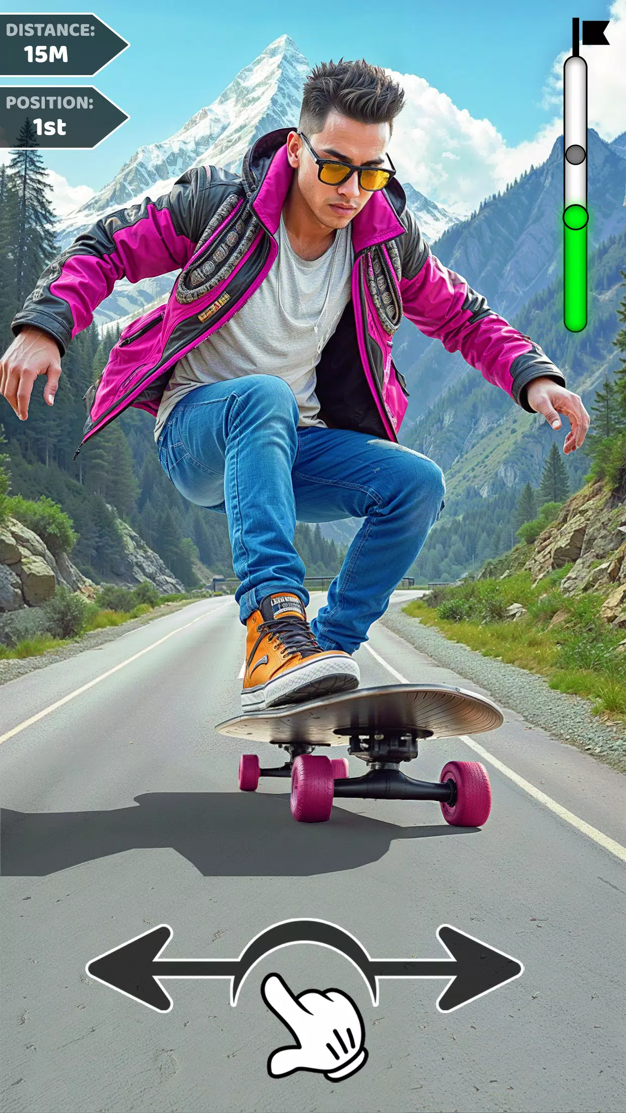 Downhill Skateboarding Game Ekran Görüntüsü 4