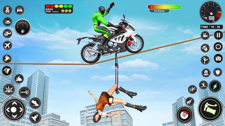 Superhero Bike Mega Ramp Games Screenshot 2