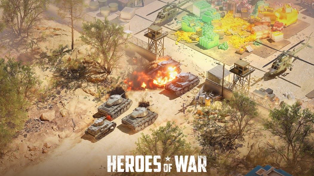 Heroes of War: Idle army game Mod ဖန်သားပြင်ဓာတ်ပုံ 2