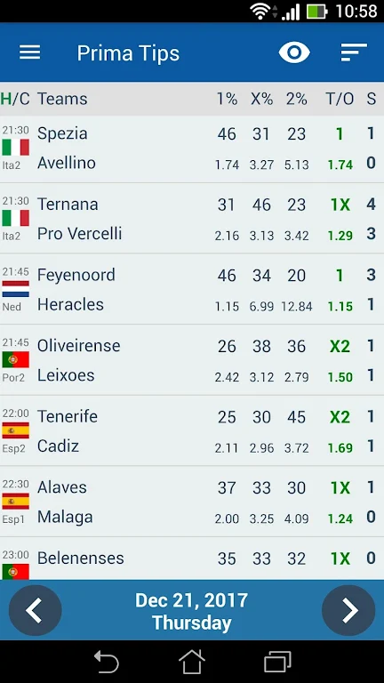 Predicaciones Fútbol PrimaTips Captura de pantalla 1