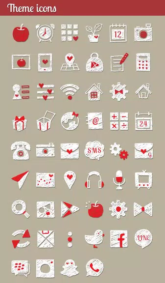 Schermata Heart Apple Theme +HOME 3