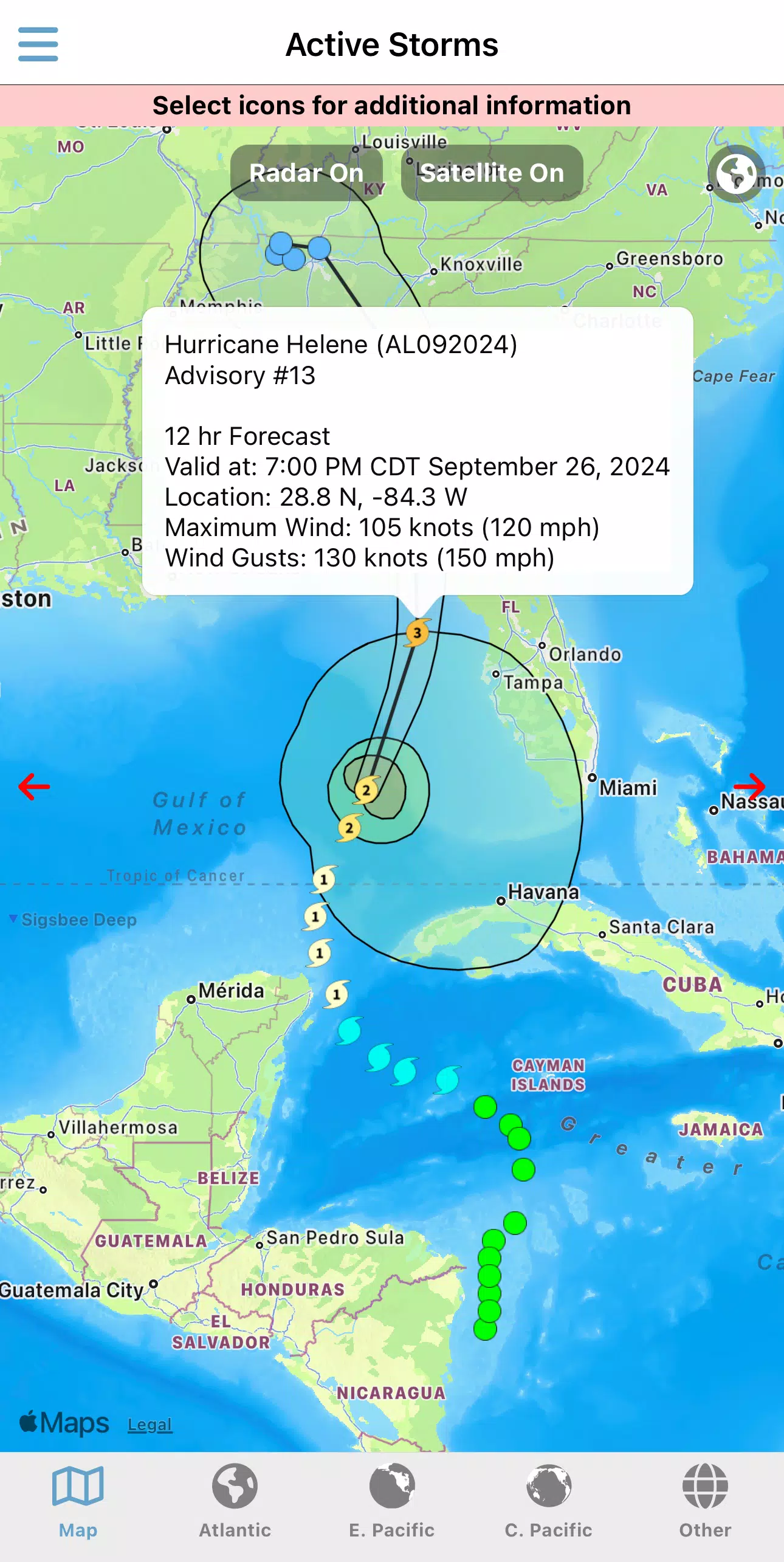 Schermata Tropical Hurricane Tracker 2