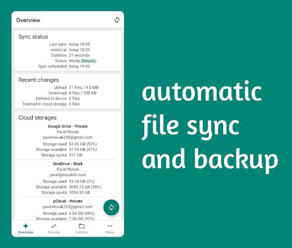 Autosync - File Sync & Backup スクリーンショット 1