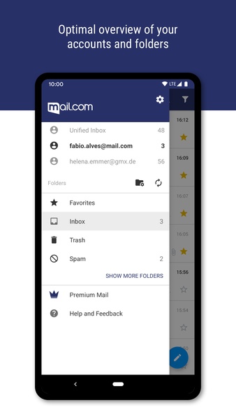 mail.com: Mail app & Cloud Screenshot 2