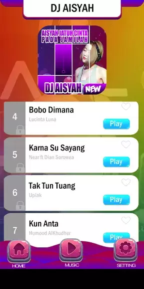 Piano Tiles DJ Aisyah Jamilah Captura de pantalla 2