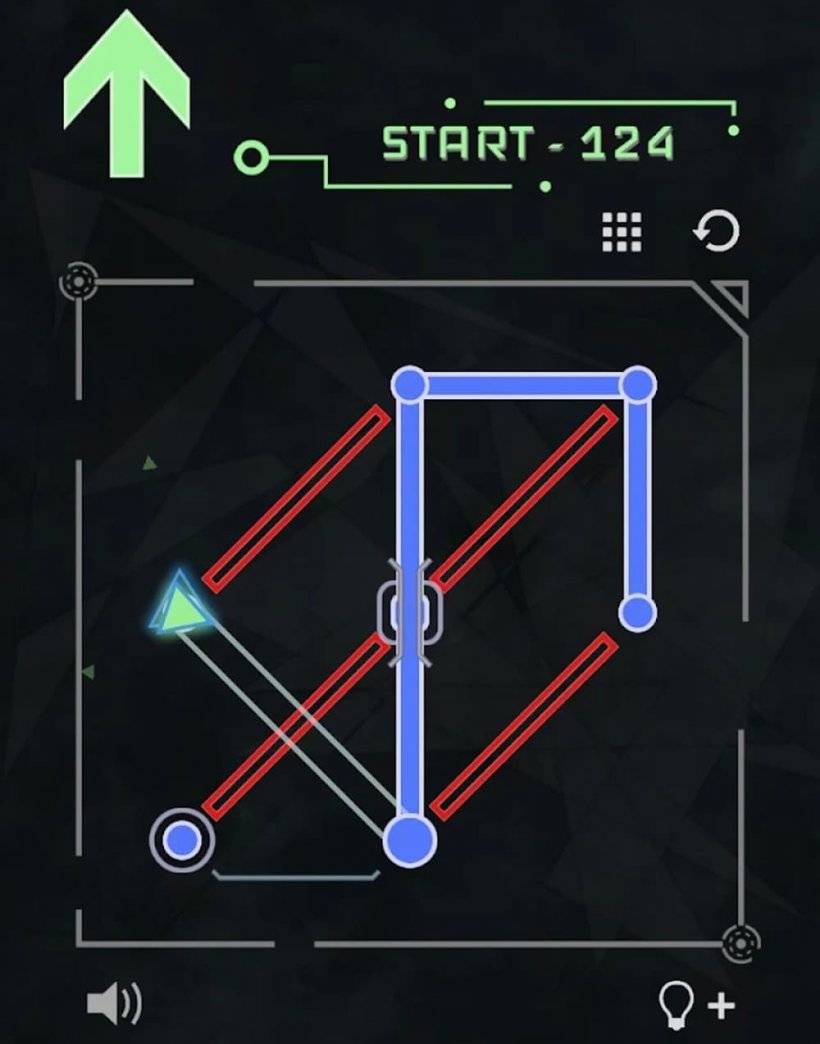 Ein Screenshot von Link ALL, der zeigt, wie Linien minimalistisch über Knoten gezogen werden