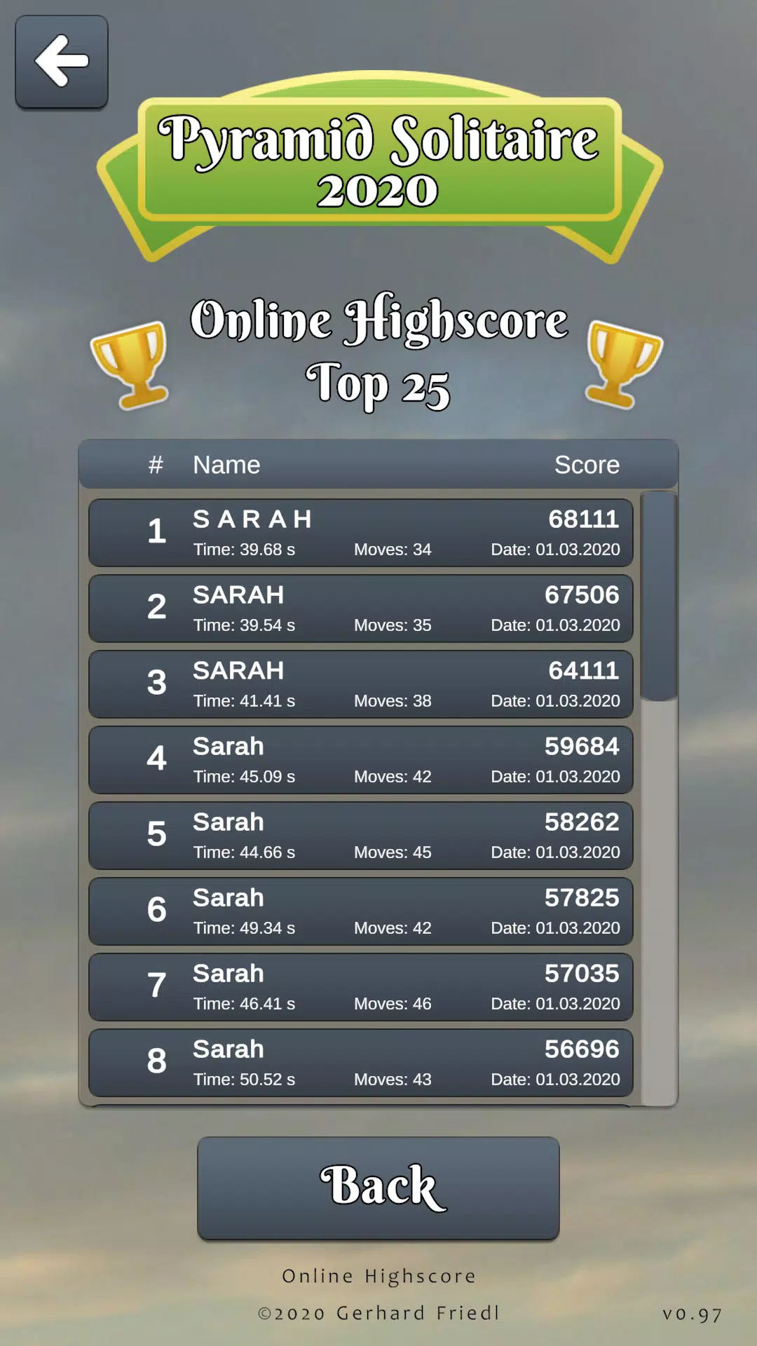 Pyramid Solitaire Card Game Screenshot 4