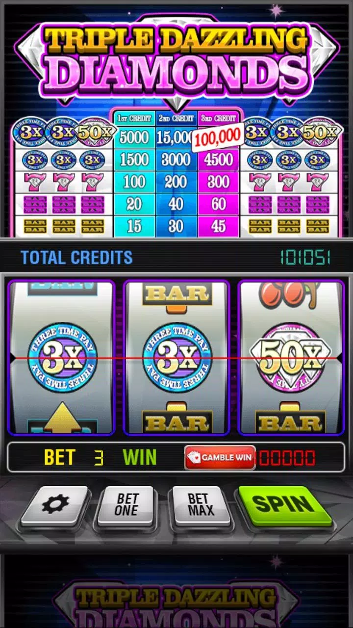 Triple Dazzling Diamonds Slots應用截圖第1張