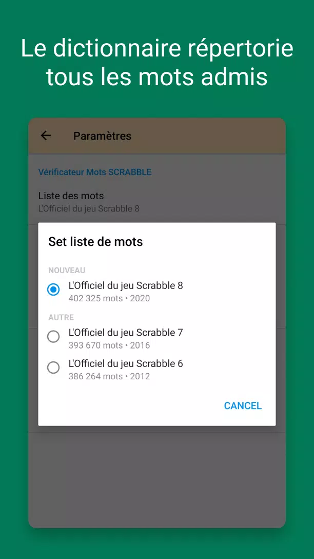 Verificateur Mots SCRABBLE Screenshot 3