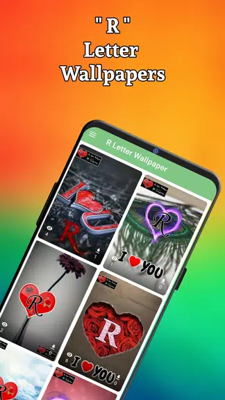 R Letter Wallpaper - Photos Captura de tela 1
